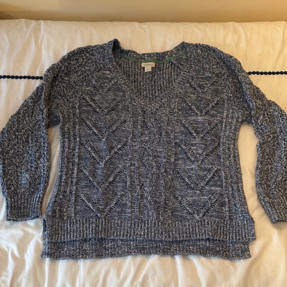 Sundance Marled blue v-neck sweater - EUC